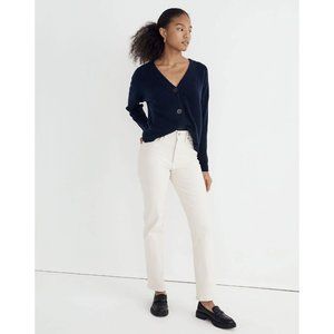 NWT Madewell Womens  The Perfect Vintage Straight Jeans White W 29